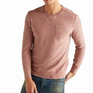 Lucky Brand Welterweight Washed Pocket Long Sleeve Crew Top Pullover Men's XL